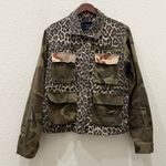 ALL SAINTS Finch Camo Leopard Camouflage Green Jacket Size M Photo 3