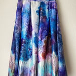 CHOiES  sz M blue abstract midi flare‎ fairy Y2k skirt Photo 0