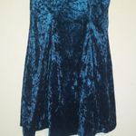 Vintage All That Jazz Crushed Velvet Dress-Small-Skater-Lined-Strappy-Navy-Y2K Photo 2