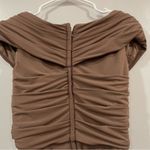 La Femme 26519 Ruched Jersey Column Gown Cocoa 2 Photo 2