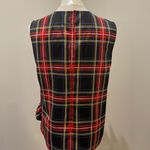 J.Crew  Ruffle Front Plaid Sleeveless Blouse – Tartan Holiday Classic Size 6 Photo 3
