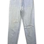 Lee Light Wash Straight Leg Relaxed Fit Highrise Distressed Jeans Women's Size 7 Photo 0