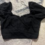 NEW House Of Harlow 1960 Black Crop Top 0 Black Photo 2