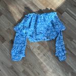 Love Shack Fancy Like new popover silk blend set in biscay blue Photo 7