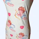 Cute white and pink angel baby print mini dress Size Small NEW Photo 1