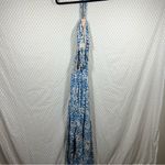 Free People  Blue White Bali Birds Of Paradise Jumpsuit Photo 6