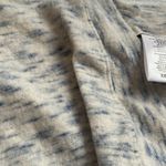 Long Cream Marled Duster Sweater Cozy Grandma Cardigan Loungewear Oversized Blue Size XS Photo 2