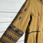 Johnny Was Amika Peplum Military Embroidered Jacket Tan Size Medium Photo 8