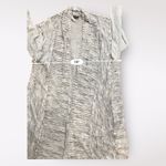 XCVI  Gray Open Front Cardigan‎ Textured Pockets Long Sleeve Size L Photo 8