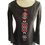 Flying Tomato Black Lace Bell Sleeve Mini Dress Photo 5