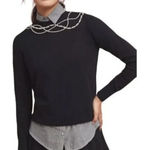 Anthropologie  Field & Flower Pearl Collar Sweater Photo 0