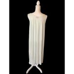 Vintage‎ Amyris Shadowline Sleeveless Rayon Cotton Gown Large Green Lace Trim Photo 1