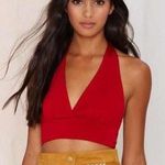 Nasty Gal NWOT Red Halter Crop Top  Photo 0