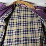 Faded Glory Vintage Purple Canvas Chore Coat Blanket Lined Corduroy Collar Sz XL  Photo 4