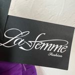 La Femme NWT strapless sweetheart electric purple gown prom dress size 2 Photo 34