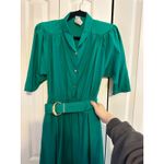 Vintage 90's Sandy Sandy green button‎ front dress 10 Photo 3