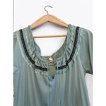 Vintage 1970s/1980s Embroidered Midi‎ Dress Women Size Medium/Large Blue Boho Photo 2