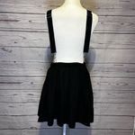 Hot Topic  Black Suspender Skater Skirt Size Medium with Front Zipper Photo 2
