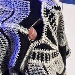 Pinky Womens 1X Black Embroidered Open Front Kimono Lagenlook Boho Duster Photo 9