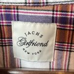 Jachs Girlfriend  women’s flannel plaid shacket with pockets, buttondown, sz M Photo 1