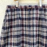 Vintage Brown Wool Plaid Pencil Skirt Madison 14 Photo 5