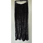 Diane Von Furstenberg  Sequin Pants Wide Leg Trousers Rhiannon Black Party Formal Photo 3