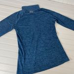 Under Armour  Blue Half Zip Raglan Pullover Sweatshirt Size S Photo 3