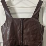Ultra Pink  brand faux leather crop top Photo 1