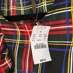 J.Crew shirt tank top sleeveless NWT tartan plaid asymmetrical ruffle holiday 2 Photo 3