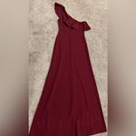 Lulus Lulu‘s maroon/red one shoulder dress Photo 5