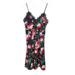 Anthropologie NEW  Foxiedox Autumnal Slip Dress  Size Small Petite Black Floral Photo 1