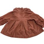 Urban Outfitters  Blouse Womens XS Orange Red FIONNA Ruffle Puff Sleeve Boho Top‎ Photo 4