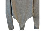SheIn  Long Sleeve Bodysuit Womens Size Small Gray Stretch Sculpting Slimming NWT Photo 3