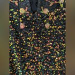 Sequin High Slit Strapless Dress, Size Large Black Photo 8