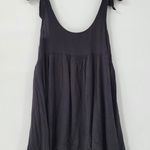 Forever 21 Babydoll Tank Womens S Black Rayon Scoop Neck Bow Tie Straps Flowy Photo 1