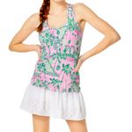 Lilly Pulitzer  SPF 50 Luxletic Sport Bra Tank Top Tropical Mandevilla Size M Photo 4