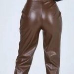 Princess Polly Brown Leather Pants Photo 1