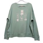 Pact Slouchy Sweatshirt XXL Herbs Green Organic Cotton Fleece New NWT Photo 0