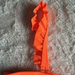 Shekini Neon Orange Ruffle Bandeau Two Piece Summer Beach Bikini NEW Photo 4