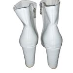 Pretty Little Thing white croc Behati ankle boots Photo 5