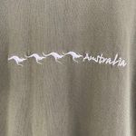 Vintage Olive Green Australia Kangaroo Embroidered Graphic Short Sleeve Tee Photo 4