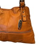 B. Makowsky Pebbled Leather Shoulder Tote Bag in Cognac – Large Tan Photo 7