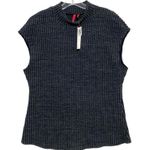 Black Sleeveless Ribbed Sweater Womens L Minimalist Dark Romantic Goth Capsule Size L Photo 0