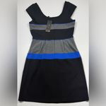 BCBGMAXAZRIA  Black and Gray Blouse with Blue Highlights 💙 Photo 12