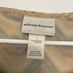 ALFRED DUNNER Hunter Mountain Zigzag Necklace Top Cream Beige Gold Chevron Knit Size L Photo 2