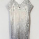 Vintage Women Slip Dress 38 Medium White Satin Lace Made In USA Indie Sleaze Photo 0