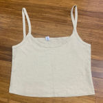 Parade Ribbed‎ Tank Top Womens Size XL Cream Sleeveless Casual Everyday Layering Tan Photo 0