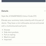 Anthropologie  Scarf Printed Shorts Large Photo 4