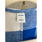 Old Navy  Wrap Dress Gingham Blue White Cottagecore Preppy Summer Picnic Coastal Photo 5