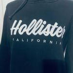 Hollister  Hooded Black Logo Sweater Small Long Sleeve Pullover Photo 5